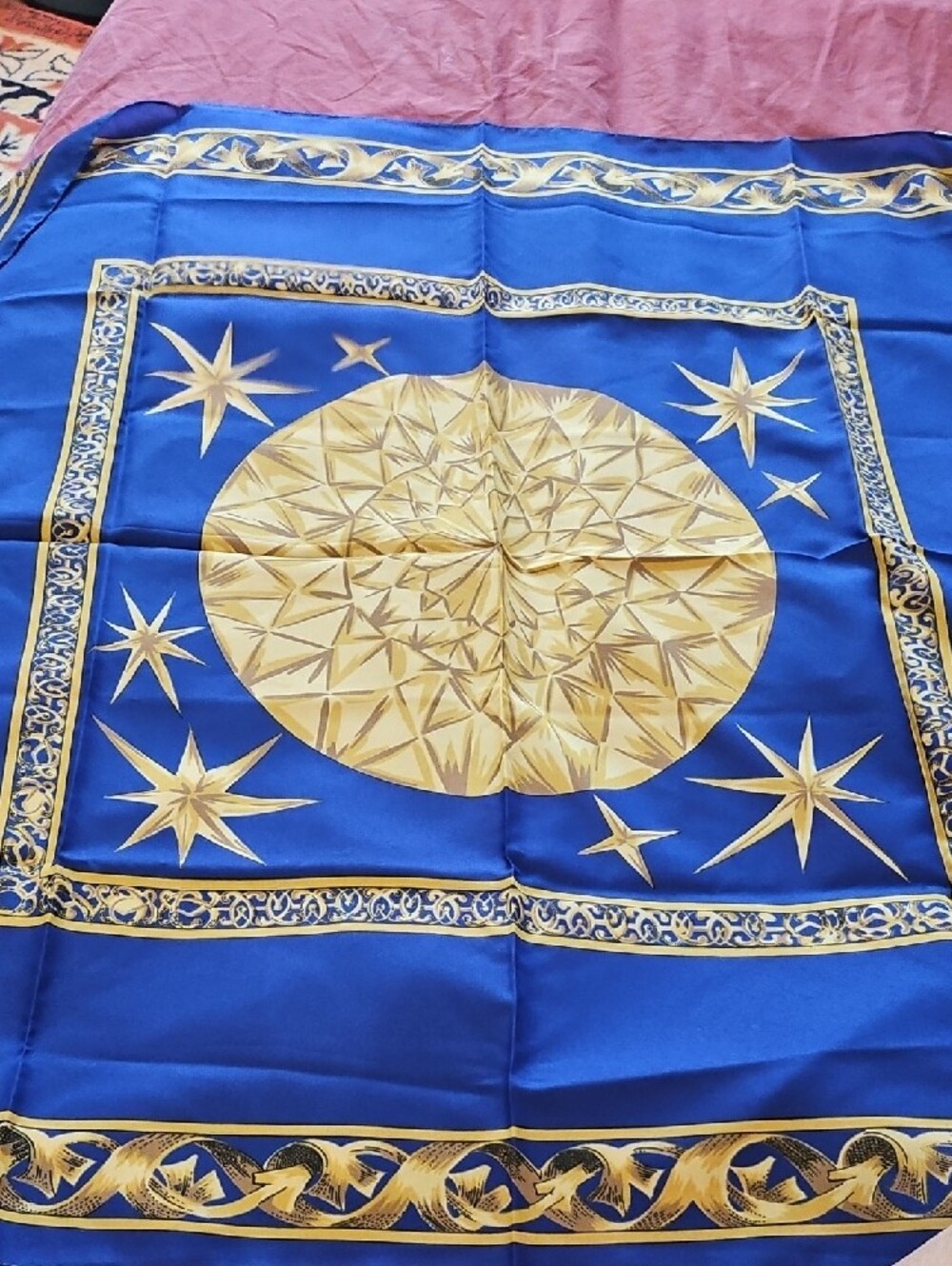 Holsted Blue and Gold Star Scarf